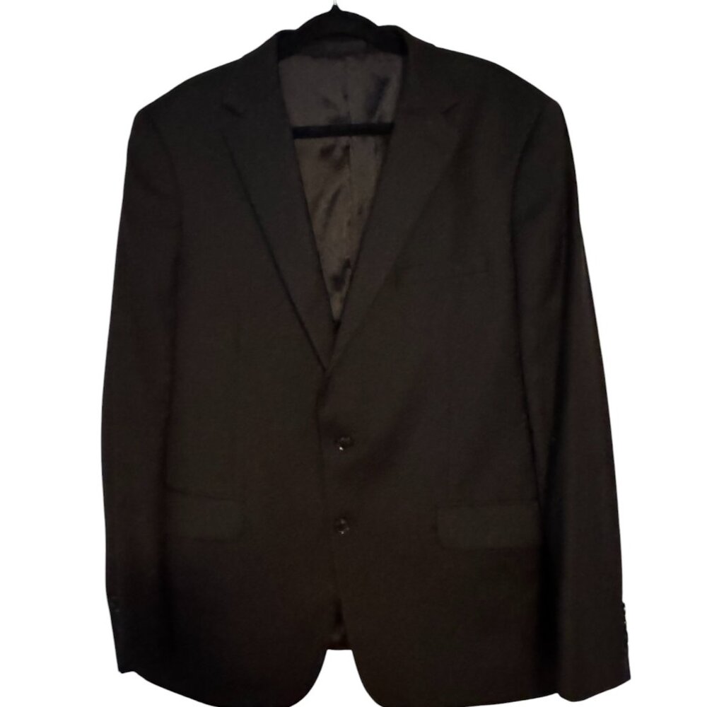 Calvin Klein Slim Fit Black Men's Jacket 46R - Like New - Picture 2 of 5